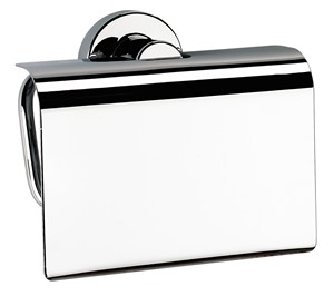ORIGINS LIVING SONIA TECNO PROJECT CHROME BATHROOM TOILET ROLL HOLDER with FLAP, 116966